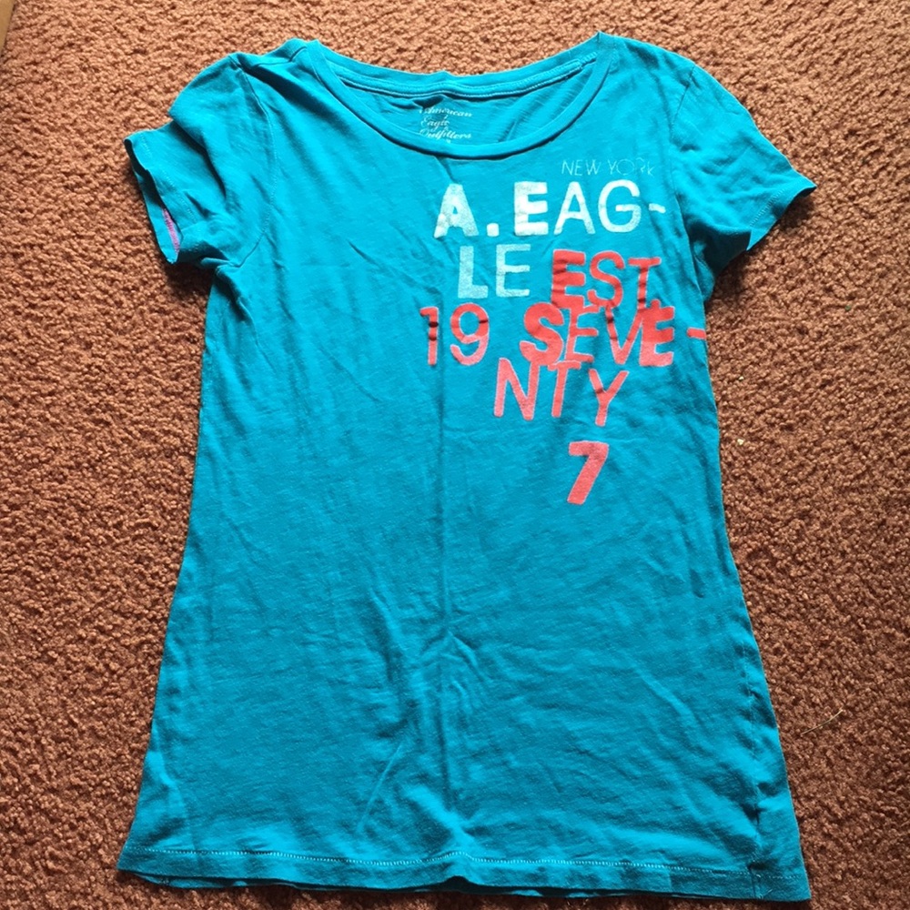 Bright blue AE t-shirt